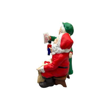 1991 Checking His List Hallmark Ornament (Mr. and Mrs. Claus) QX4339 Image4