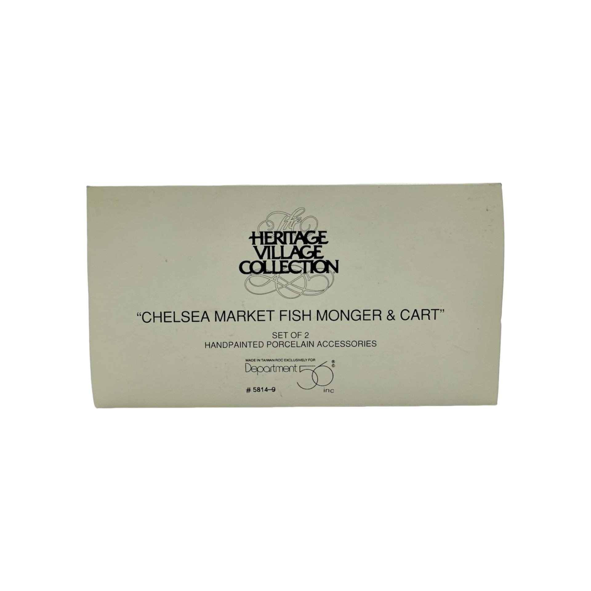 1991 Chelsea Market Fish Monger & Cart – Village Accessories Set of 2 Department 56 1429804 Image2