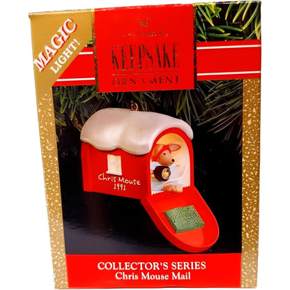 1991 Chris Mouse Mail Hallmark Ornament (Chris Mouse) QLX7207