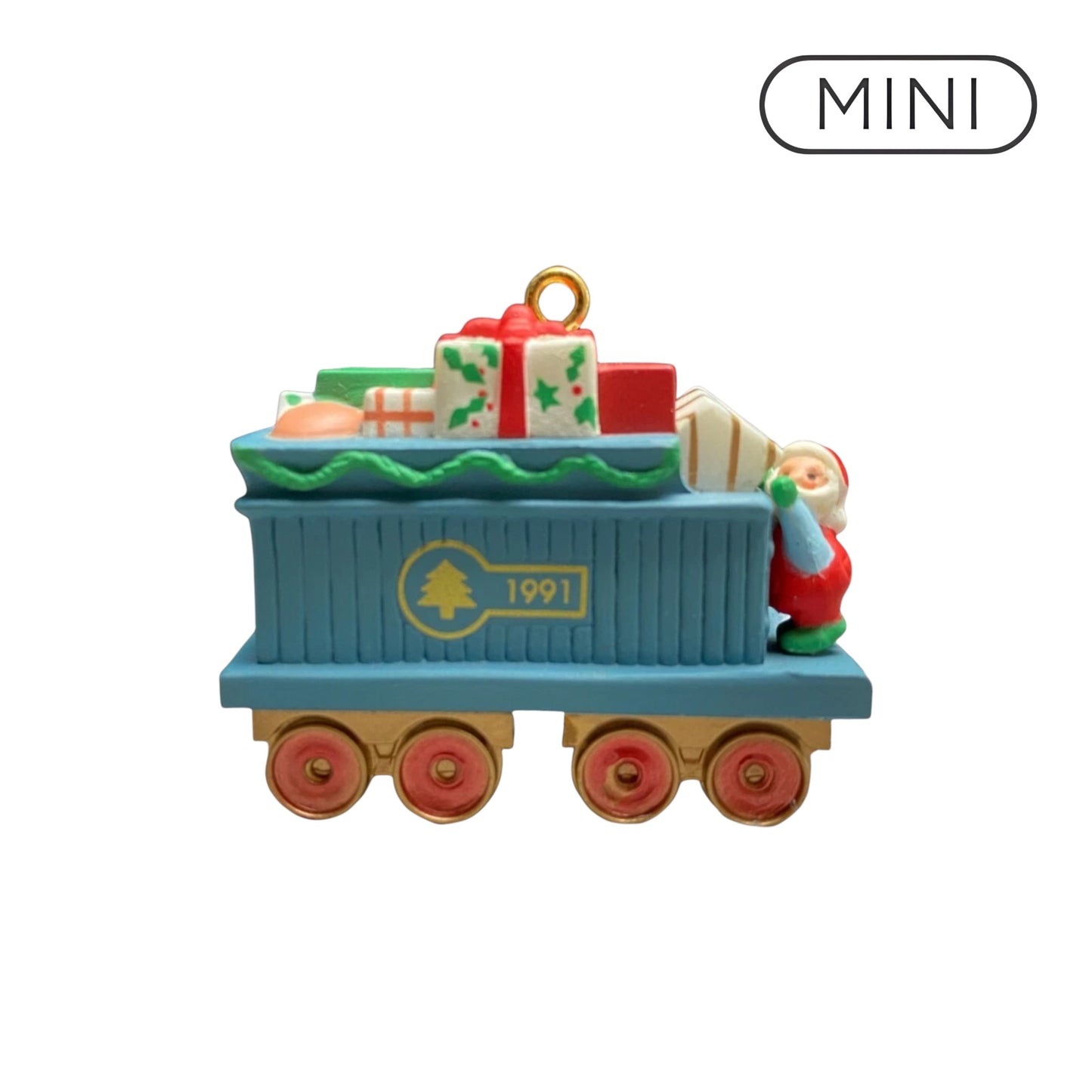 1991 Claus & Co. RR. - Gift Car Hallmark Ornament (Claus & Co. R.R.) XPR9731 Image1