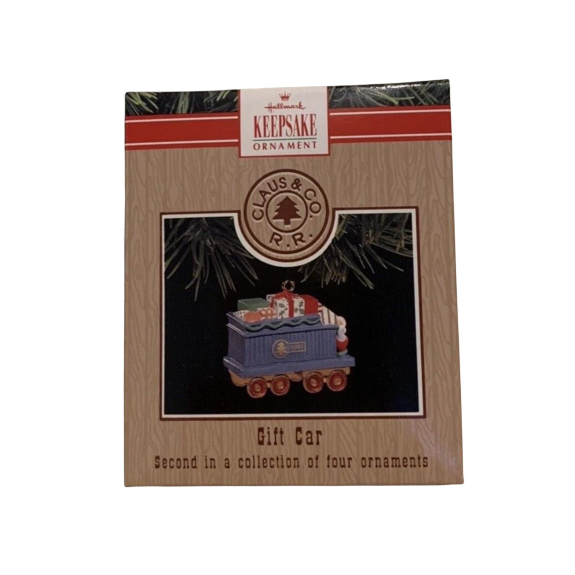 1991 Claus & Co. RR. - Gift Car Hallmark Ornament (Claus & Co. R.R.) XPR9731 Image2