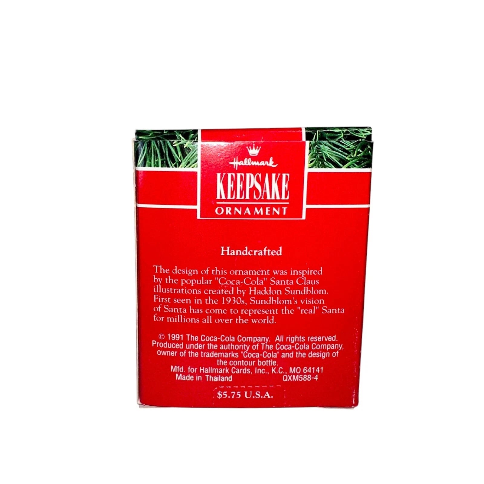 1991 Coca-Cola Santa Hallmark Ornament (Coca-Cola) QXM5884