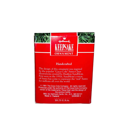 1991 Coca-Cola Santa Hallmark Ornament (Coca-Cola) QXM5884