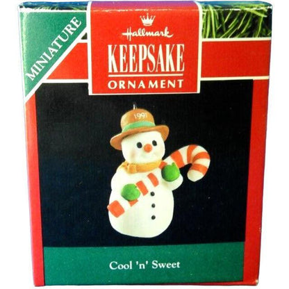 1991 Cool 'n' Sweet Hallmark Ornament (Snowmen) QXM5867