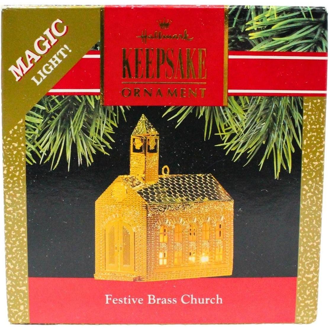 1991 Festive Brass Church Hallmark Ornament (Church) QLX7179