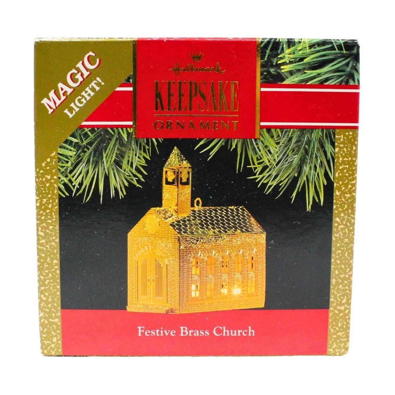1991 Festive Brass Church Hallmark Ornament (Church) QLX7179 Image2