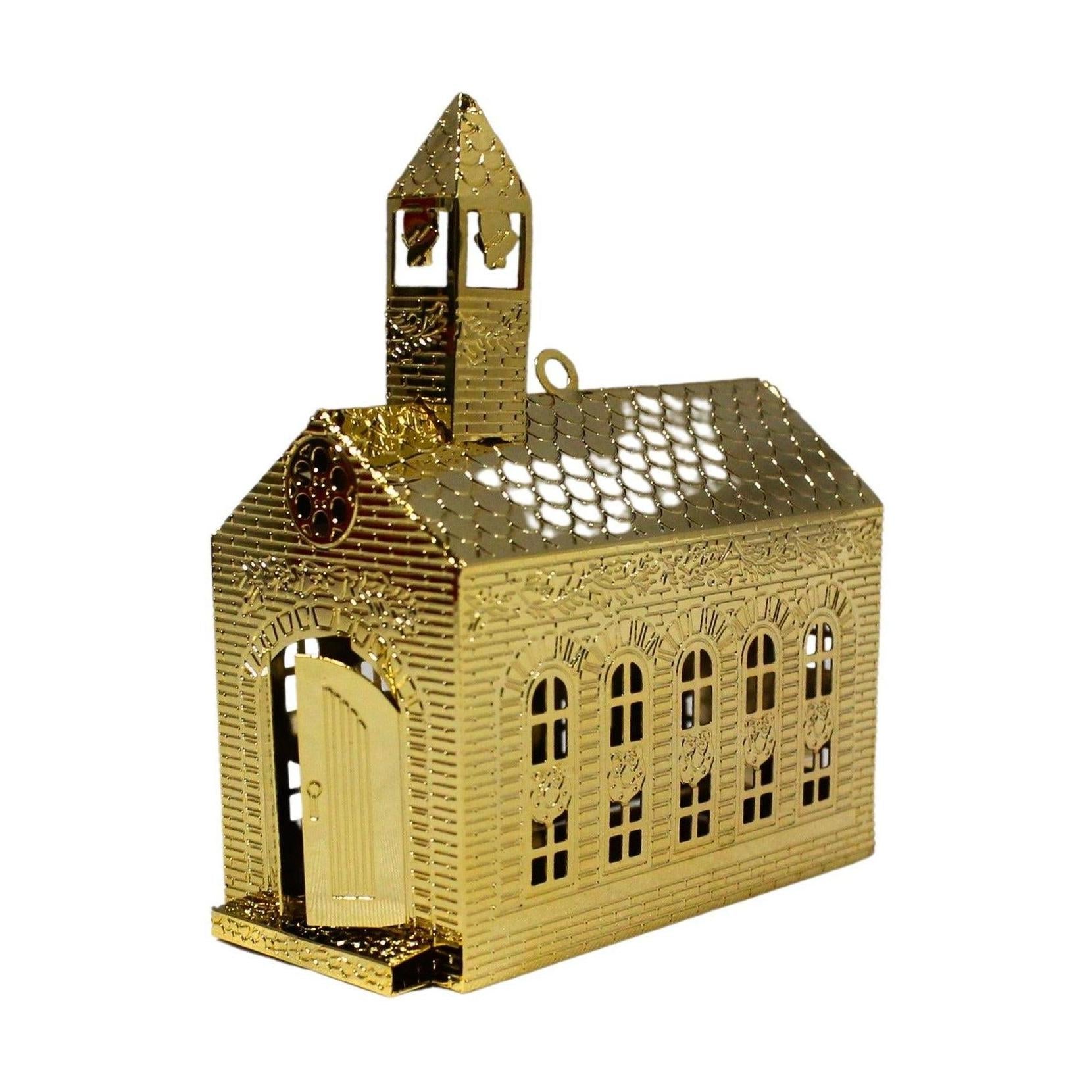 1991 Festive Brass Church Hallmark Ornament (Church) QLX7179 Image3