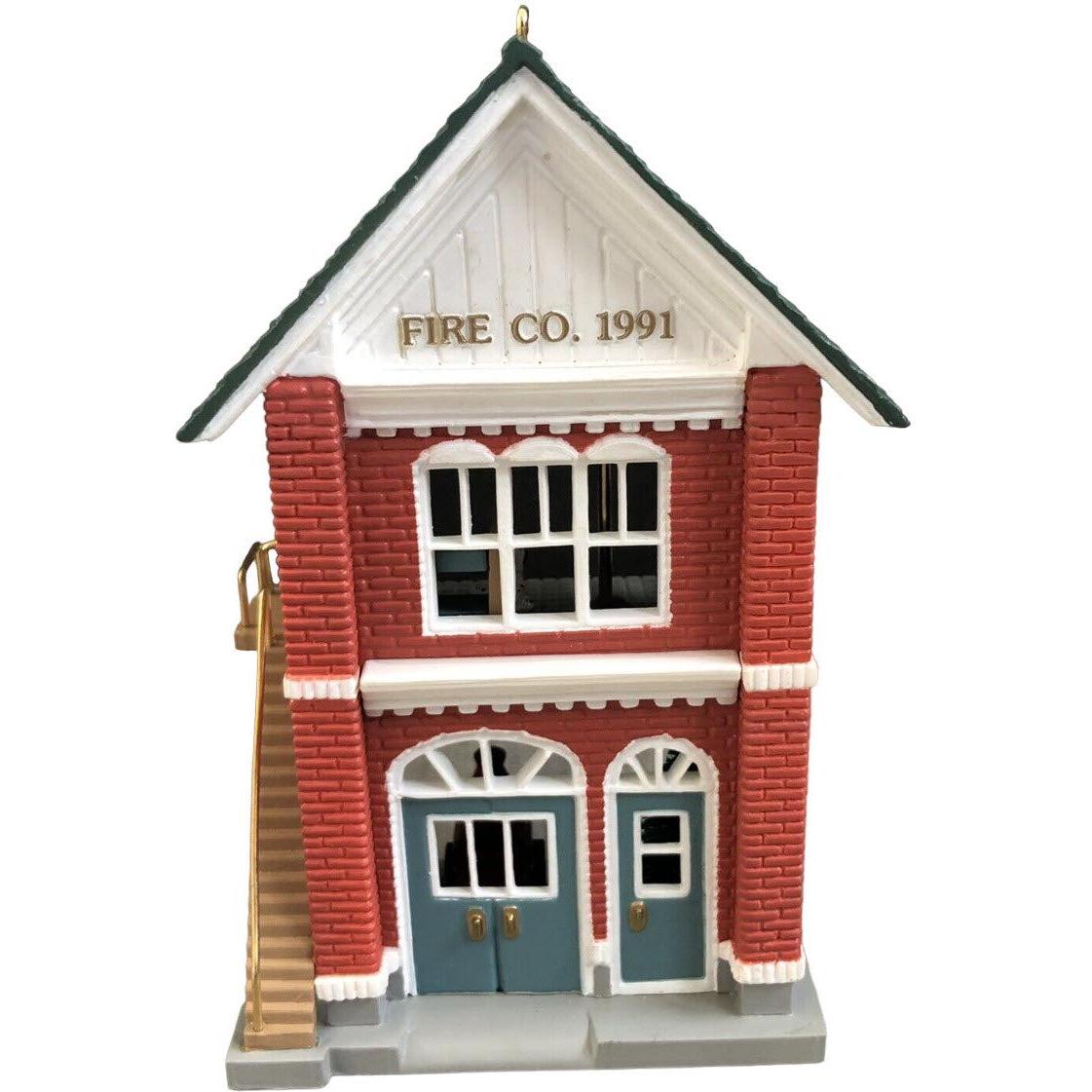 1991 Fire Station Hallmark Ornament (Nostalgic Houses and Shops) QX4139