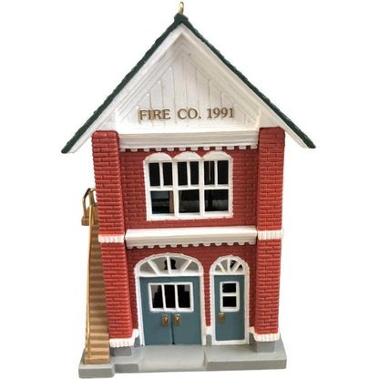 1991 Fire Station Hallmark Ornament (Nostalgic Houses and Shops) QX4139