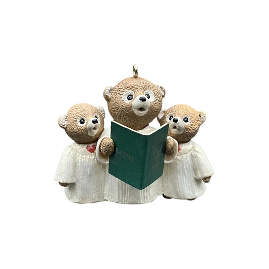 1991 Glee Club Bears Hallmark Ornament (Tender Touches) QX4969 Image1