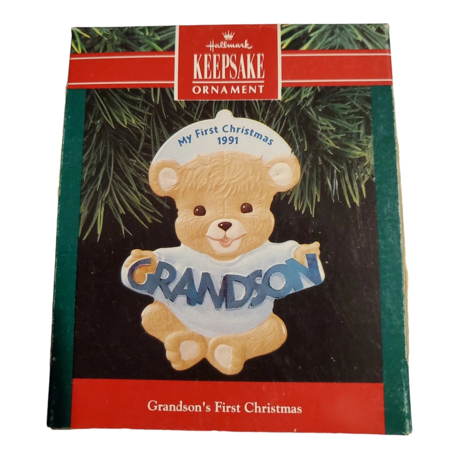 1991 GrandSon's First Christmas Hallmark Ornament (GrandSon) QX5117