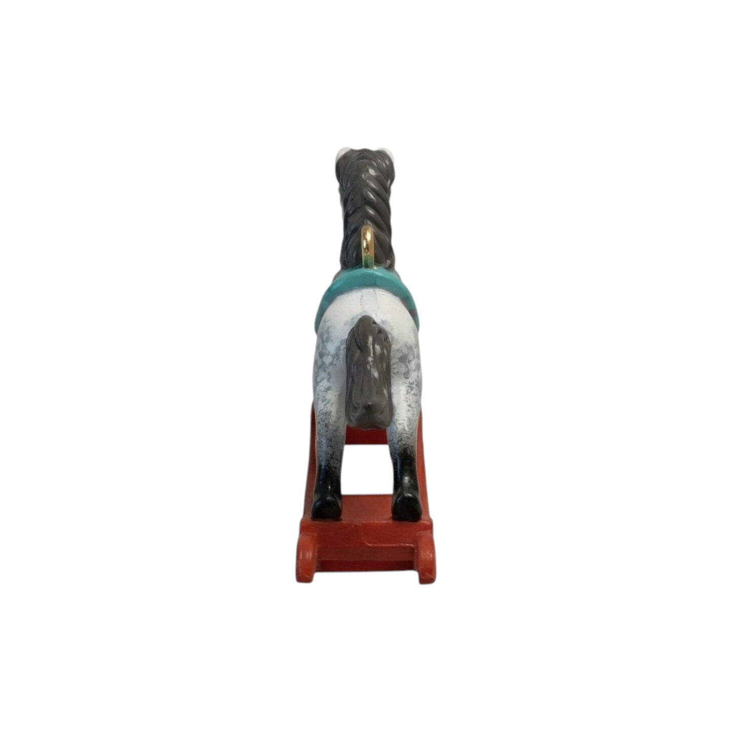 1991 Grey Arabian - Red Rockers Hallmark Ornament (Miniature Rocking Horse) QXM5637 Image4