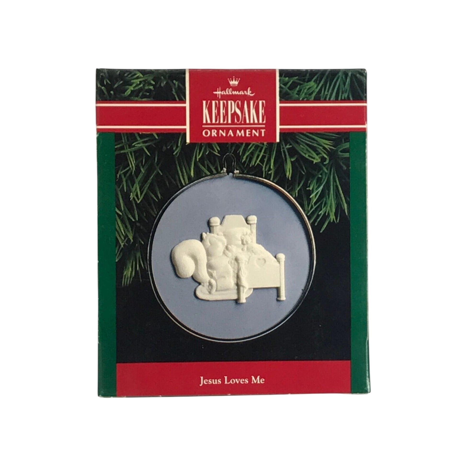 1991 Jesus Loves Me (Chipmunk & Squirrel) Hallmark Ornament QX314-7 Image2