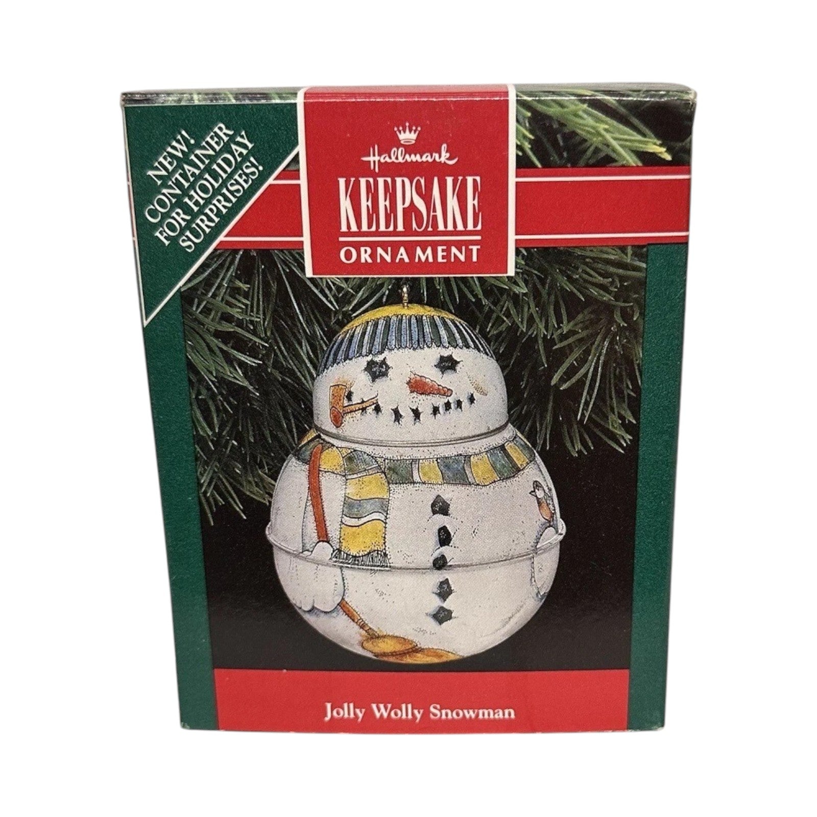 1991 Jolly Wolly Snowman Hallmark Ornament (Snowmen) QX5427 Image2