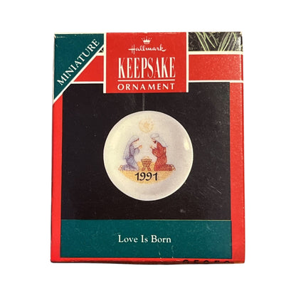 1991 Love Is Born (Nativity) Hallmark Ornament QXM595-9 Image2
