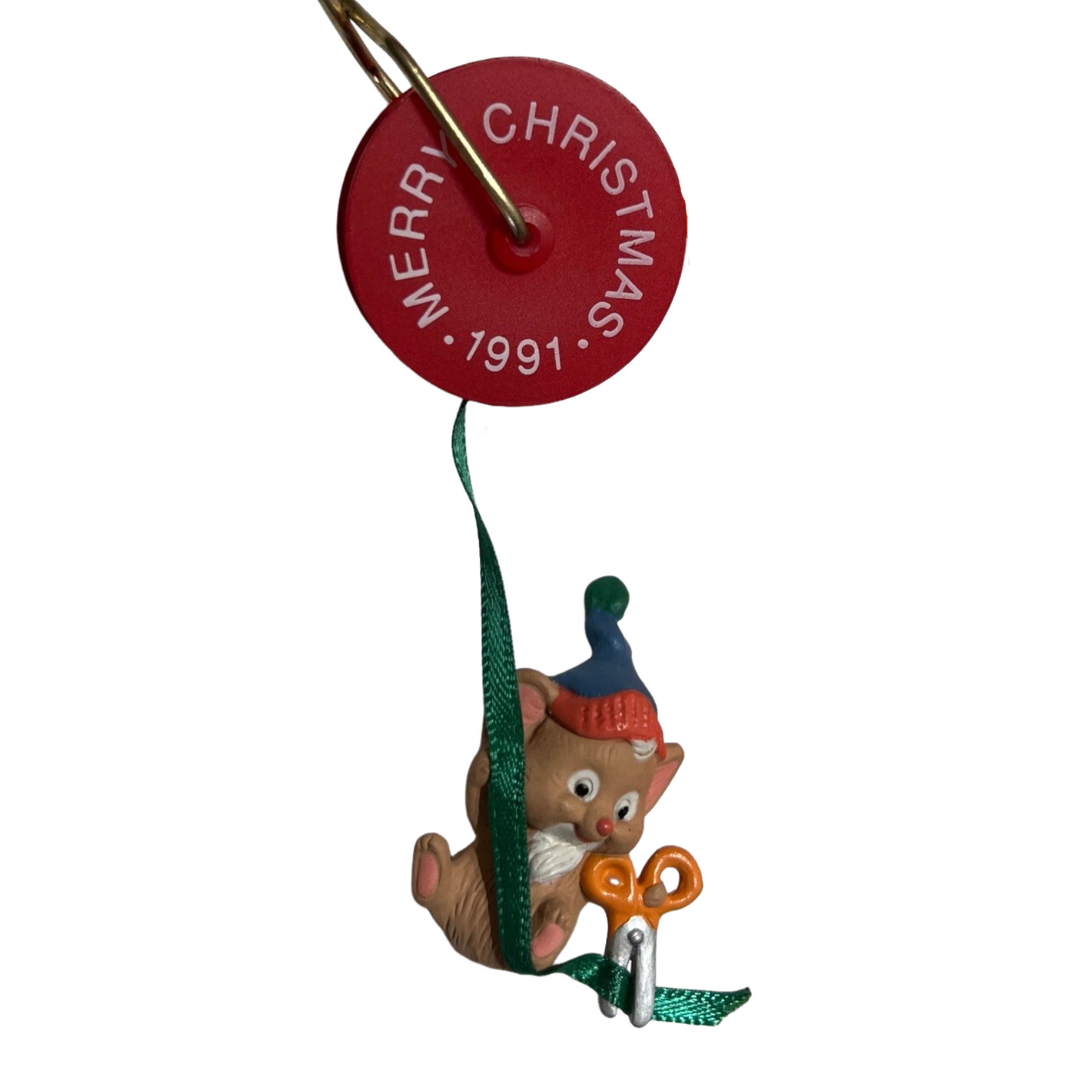 1991 On a Roll Hallmark Ornament (Mouse) QX5347 Image1
