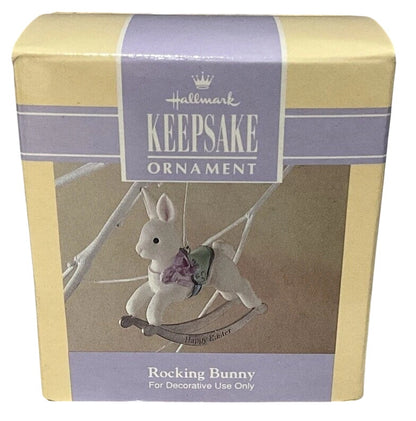 1991 Rocking Bunny Hallmark Ornament (Easter) QEO9324