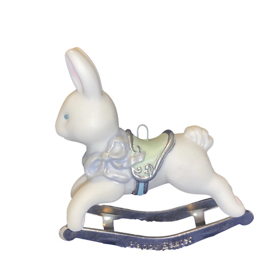 1991 Rocking Bunny Hallmark Ornament (Easter) QEO9324