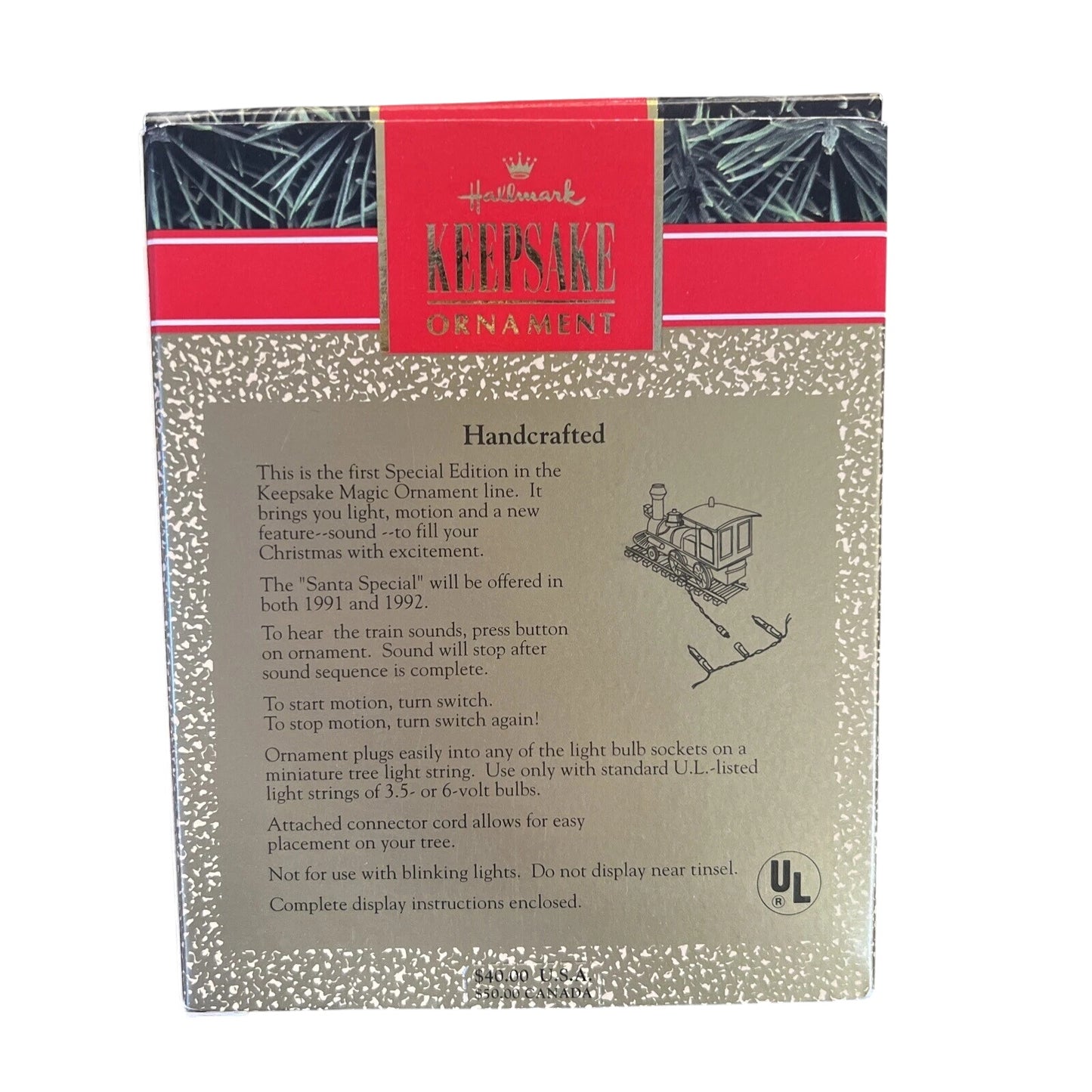 1991 Santa Special Hallmark Ornament (Train) QLX7167