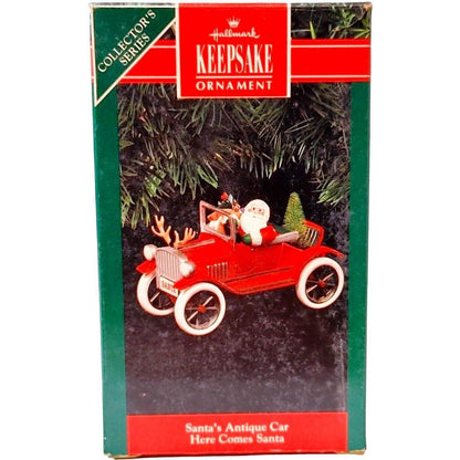 1991 Santa's Antique Car Hallmark Ornament (Here Comes Santa) QX4349