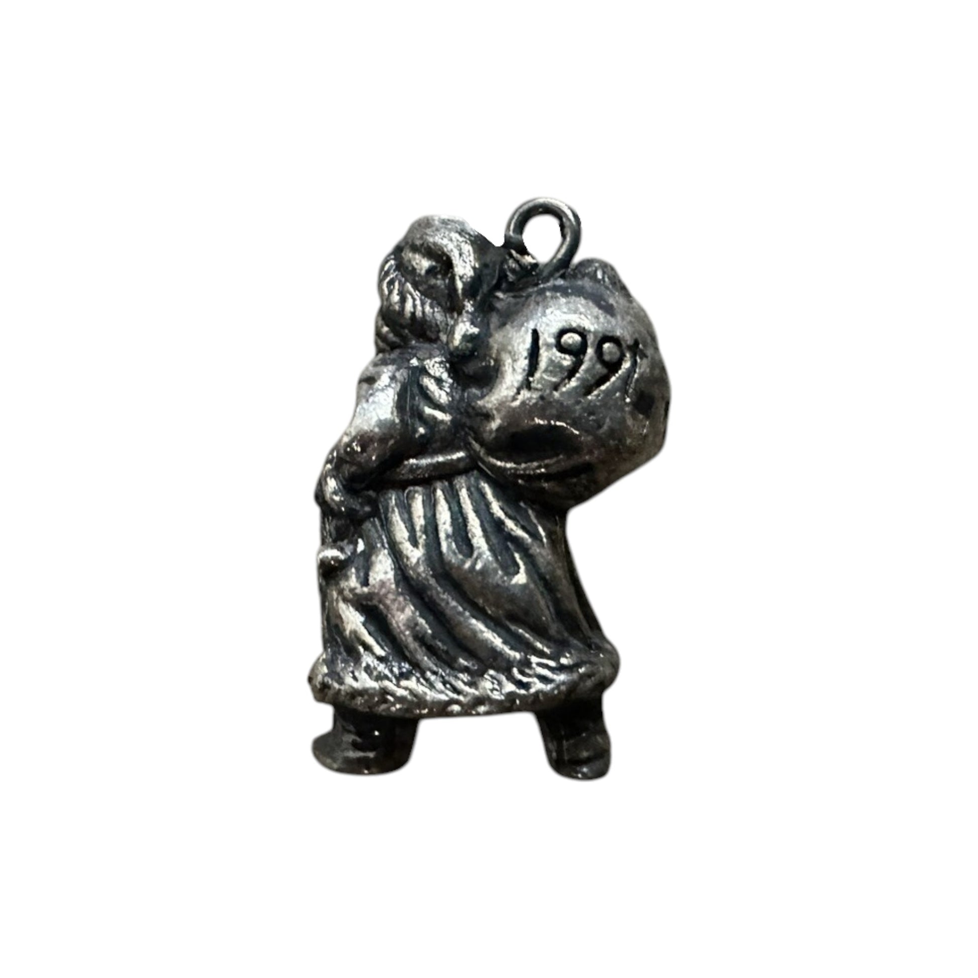 1991 Silvery Santa Hallmark Ornament (Precious Editions) QXM5679 Image4