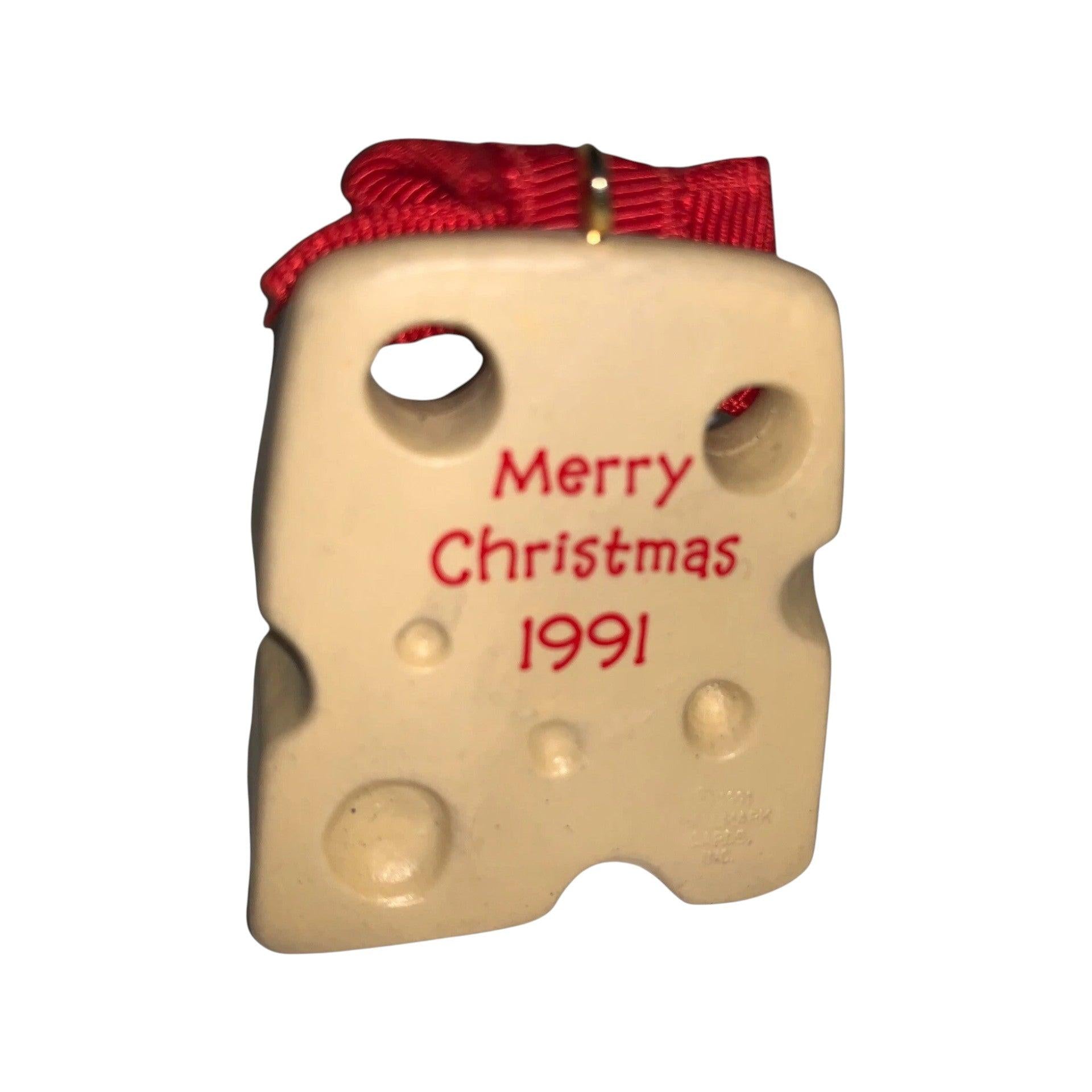 1991 The Big Cheese Hallmark Ornament (Mouse) QX5327 Image4