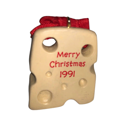 1991 The Big Cheese Hallmark Ornament (Mouse) QX5327 Image4