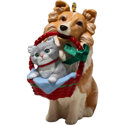 1991 Tramp and Laddie Hallmark Ornament (Dog & Cat) QX4397