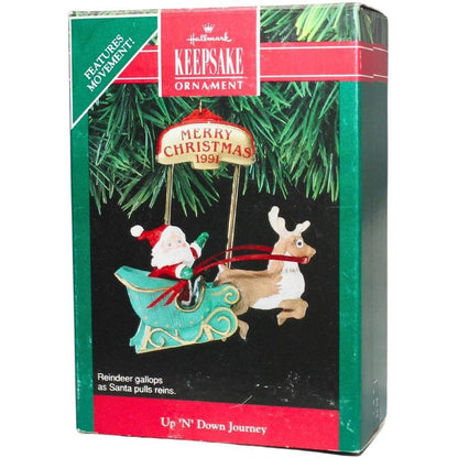 1991 Up 'N' Down Journey Hallmark Ornament (Reindeer) QX5047