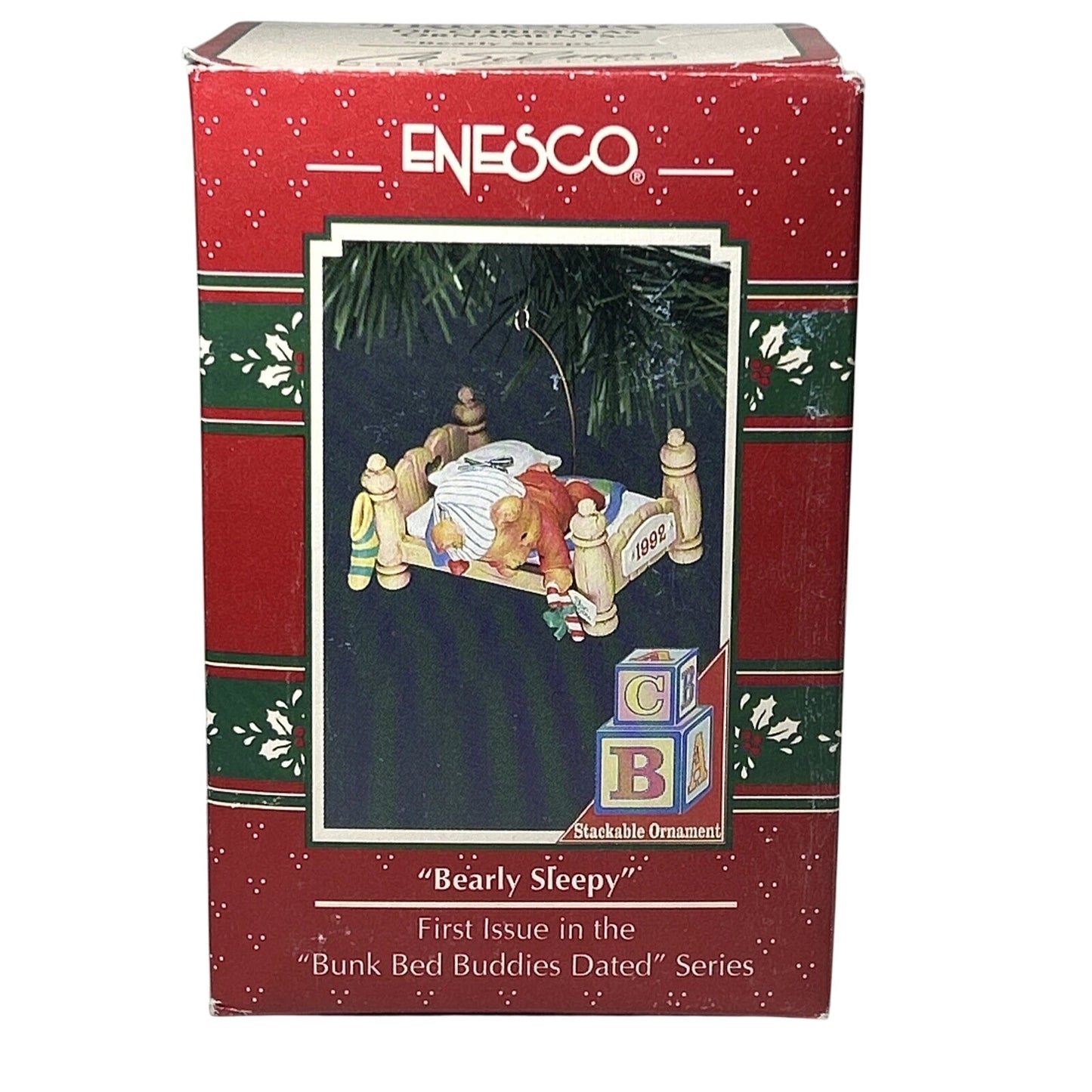 1992 Bearly Sleepy - Bunk Bed Buddies Enesco Ornament (Teddy Bear) 578029