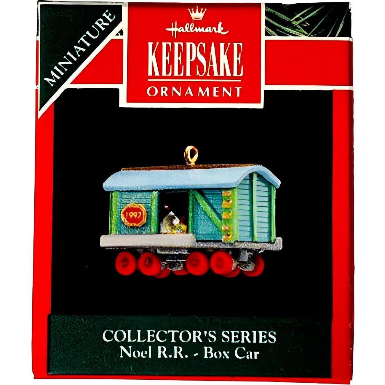 1992 Box Car Hallmark Ornament (Noel R.R.) QXM5441