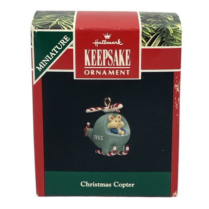 1992 Christmas Copter Hallmark Ornament (Vehicle) QXM5844