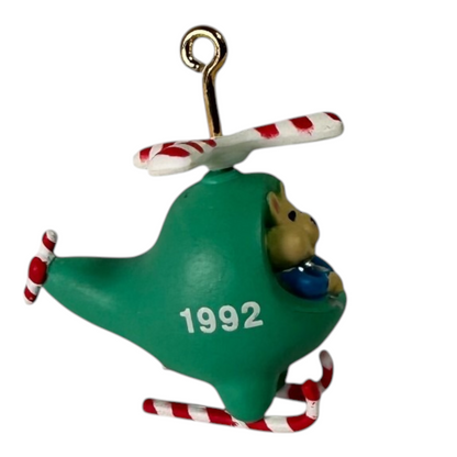 1992 Christmas Copter Hallmark Ornament (Vehicle) QXM5844