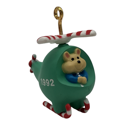 1992 Christmas Copter Hallmark Ornament (Vehicle) QXM5844