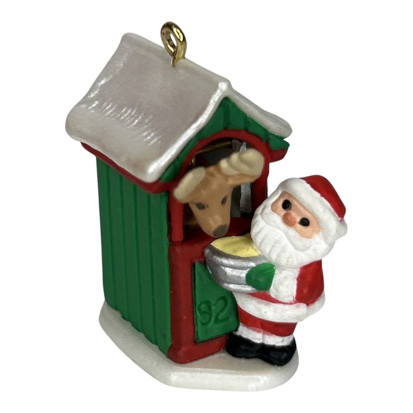 1992 Feeding Time Hallmark Ornament (Santa Claus) QXM5481