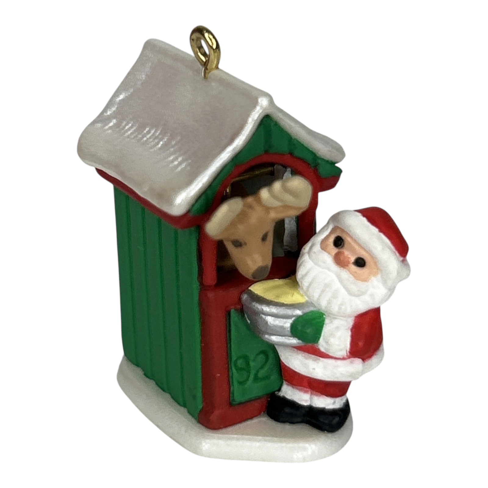 1992 Feeding Time Hallmark Ornament (Santa Claus) QXM5481