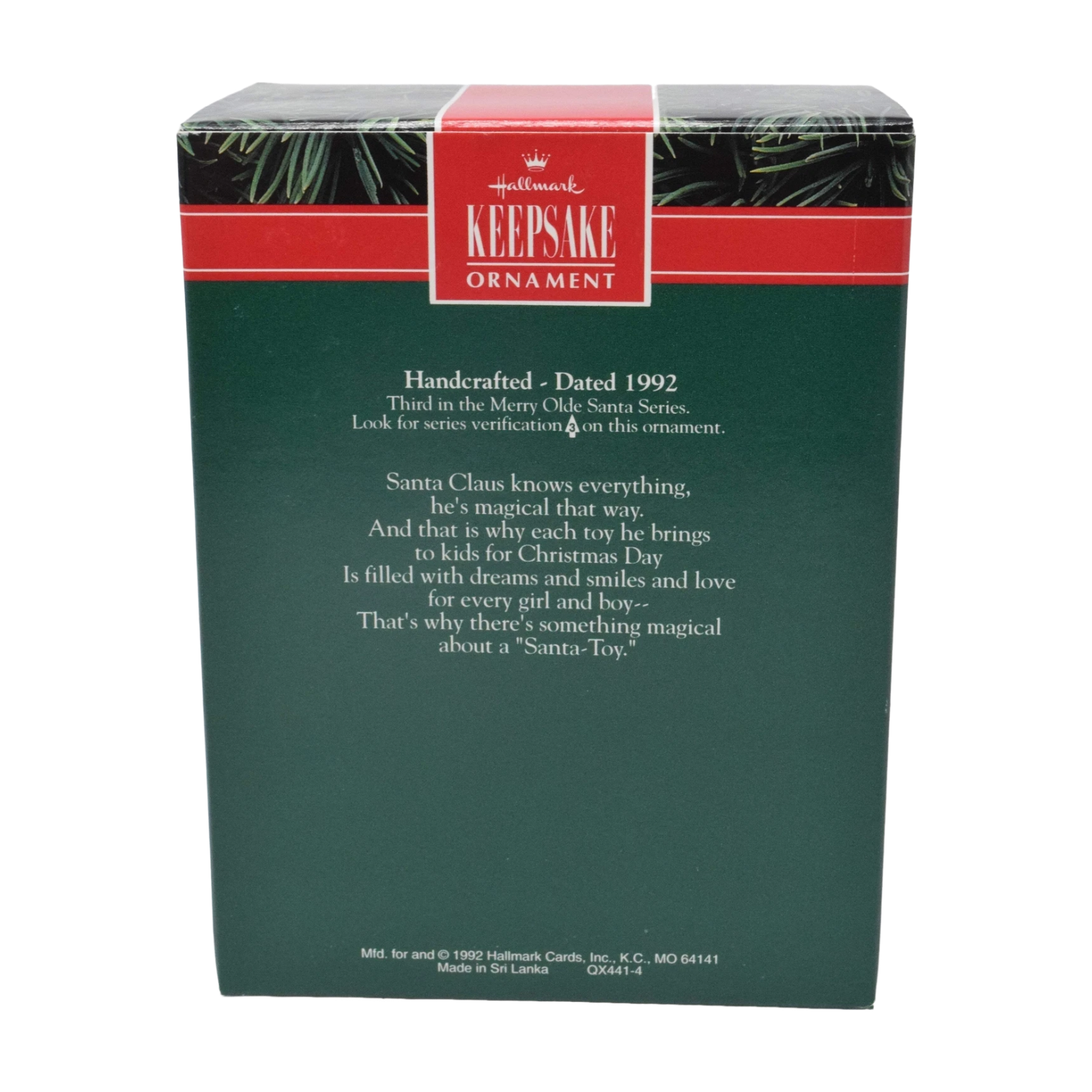 1992 Filling the Stocking Hallmark Ornament (Merry Olde Santa) QX4414