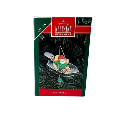 1992 Gone Wishin' Hallmark Ornament (Fishing) QX5171