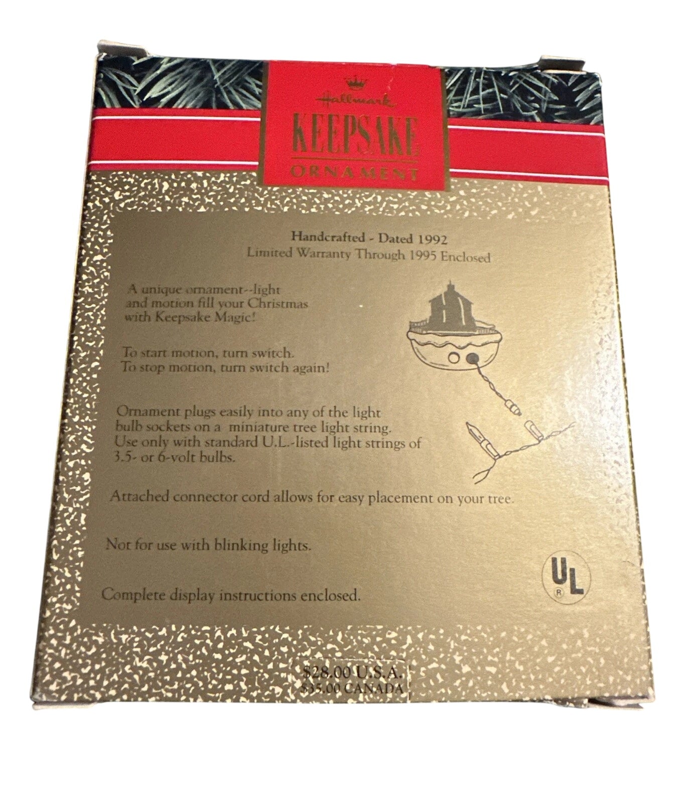 1992 Good Sledding Ahead Hallmark Ornament (Sled) QLX7244