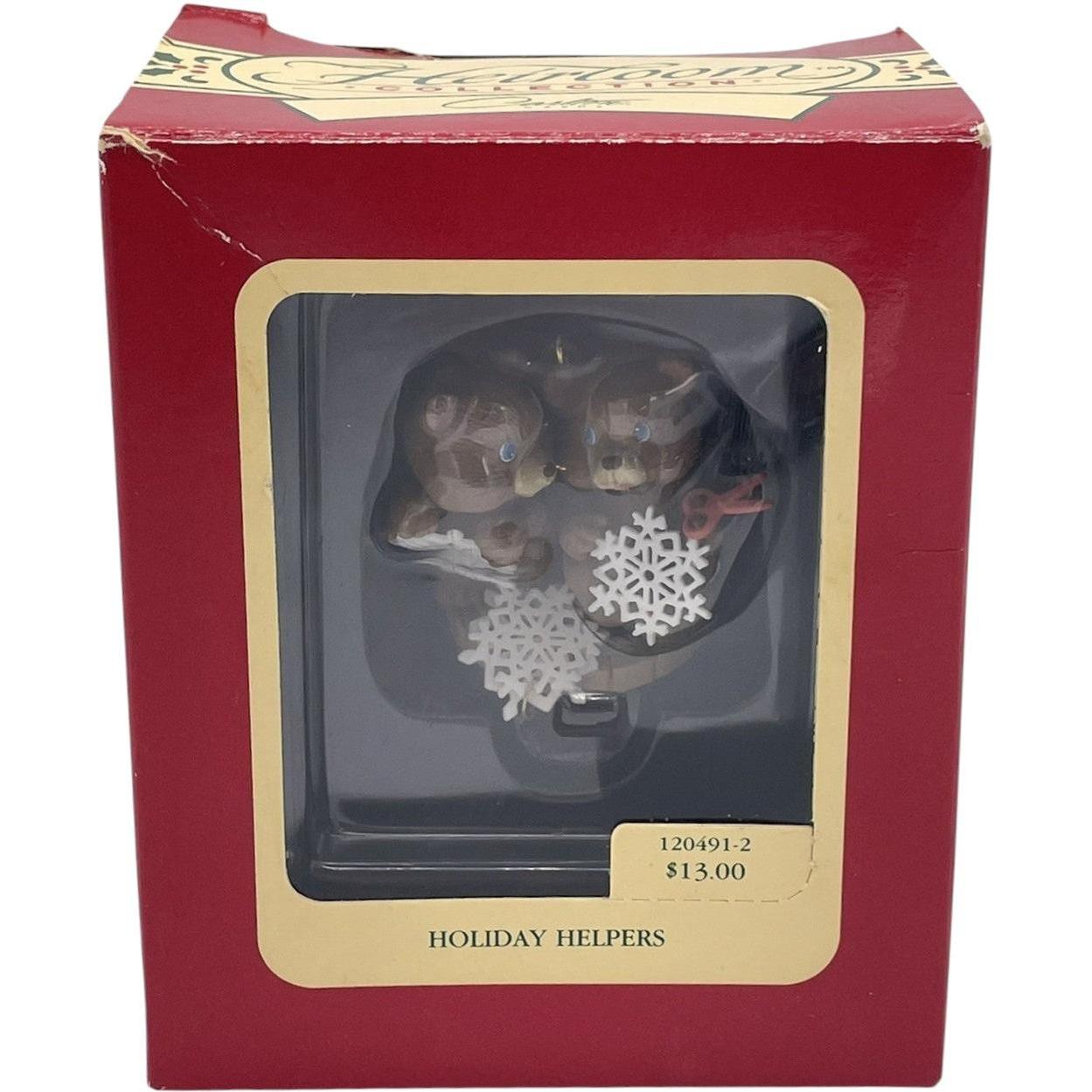 1992 Holiday Helpers Carlton Cards Ornaments (Teddy Bear) 120491-2