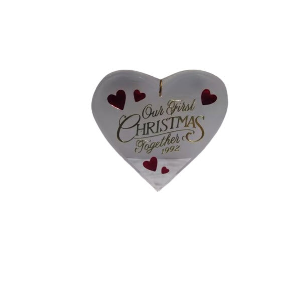 1992 Our First Christmas Together Hallmark Ornament (Acrylic) QX3011