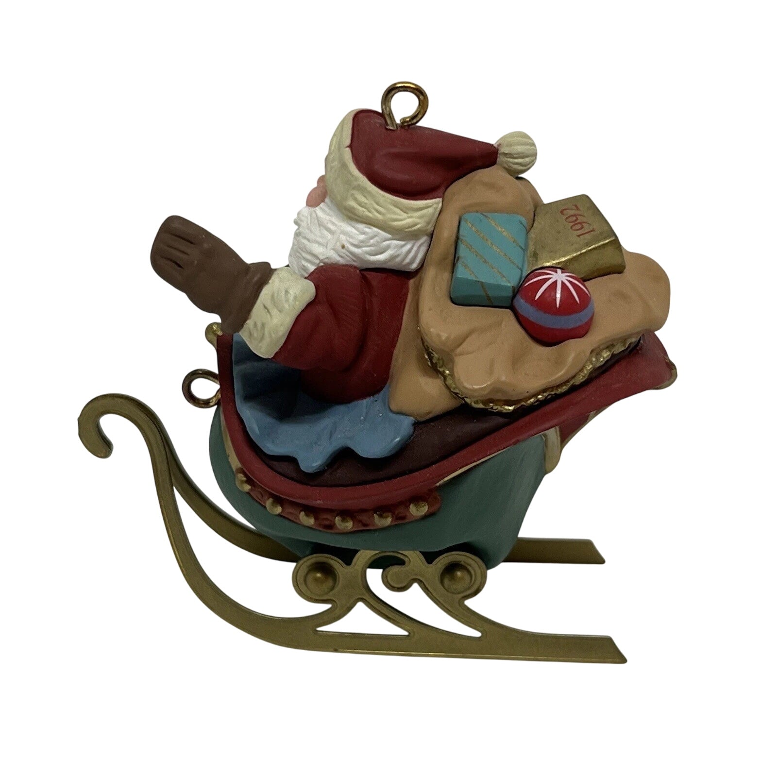 1992 Santa and His Reindeer Hallmark Ornament (Santa Claus) XRP9739