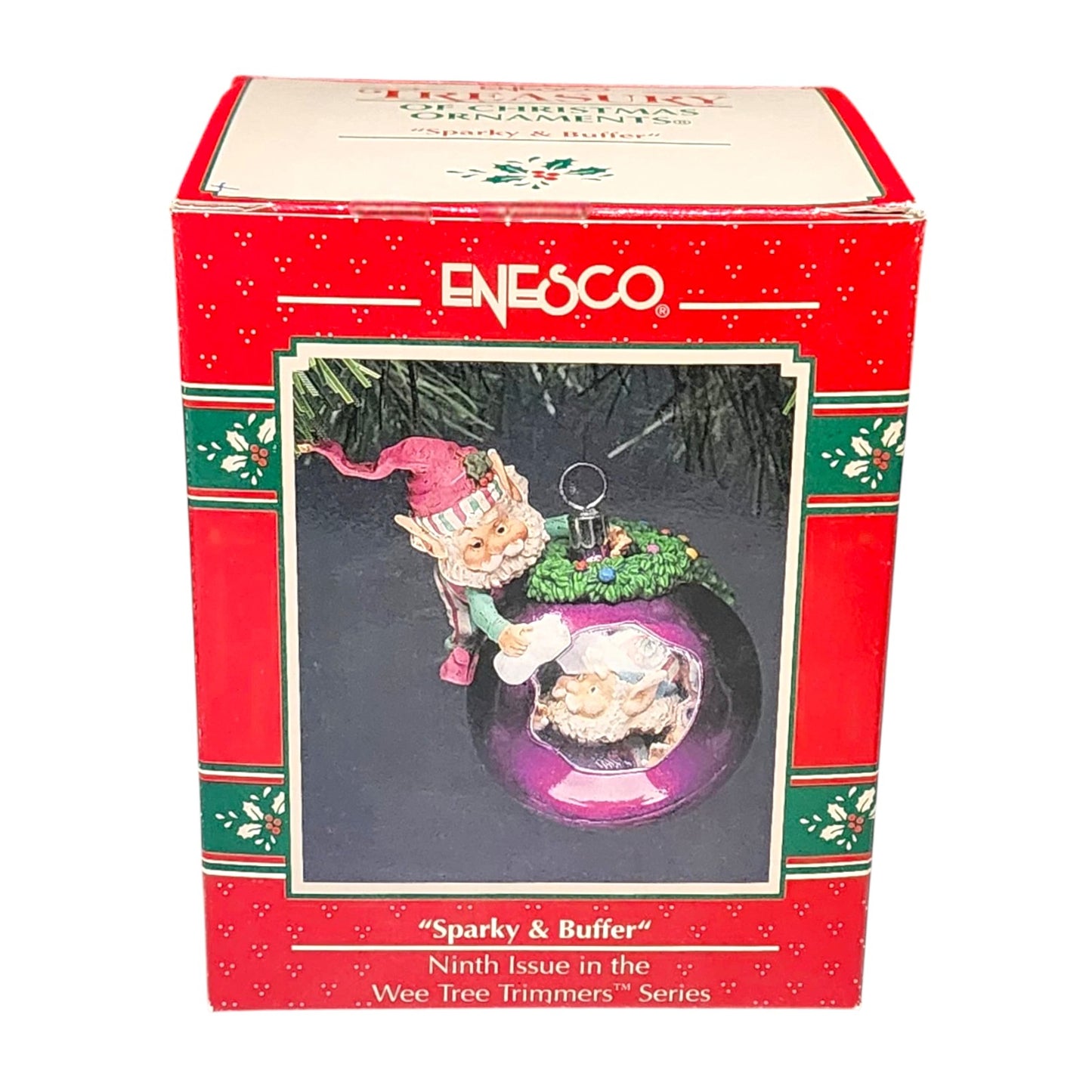 1992 Sparky & Buffer - Wee Tree Trimmers Enesco Ornament (Elf) 561851