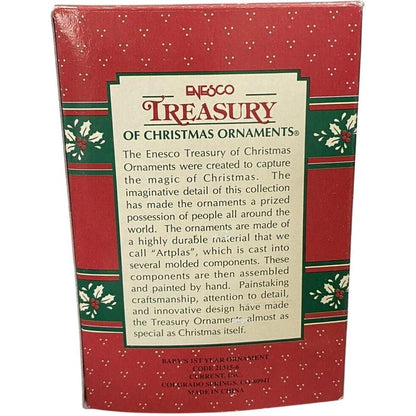 1992 Tasty Tidings - Lucy & Me Baby's First Christmas Enesco Ornament (Teddy Bear) 575836