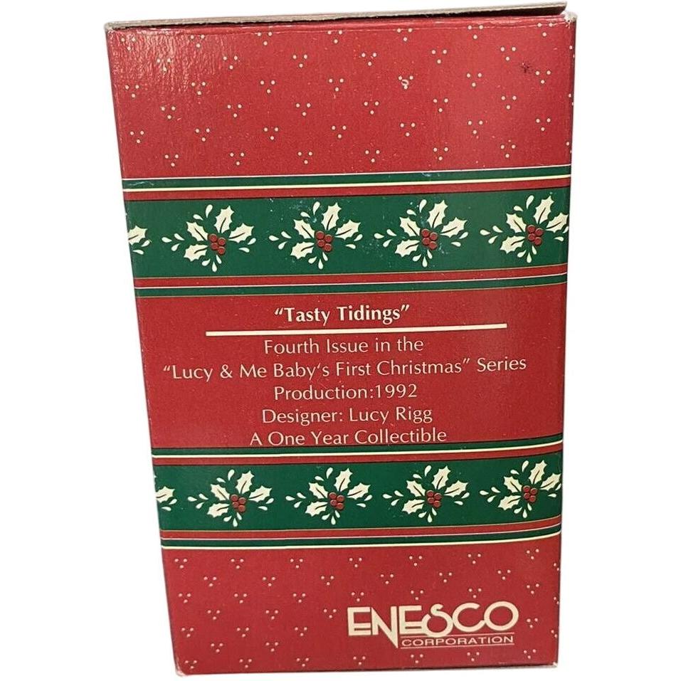 1992 Tasty Tidings - Lucy & Me Baby's First Christmas Enesco Ornament (Teddy Bear) 575836
