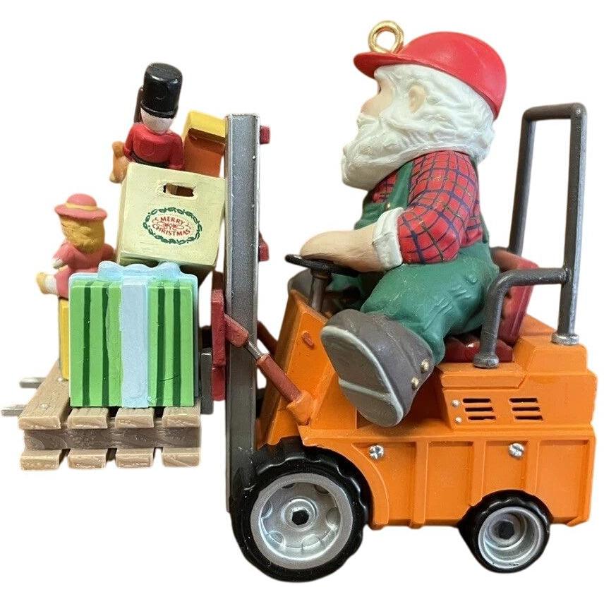 1992 The Holidays Give Me A Lift - First Issue in the "Holiday Overtime" Series Enesco Ornament (Santa Claus) 588865