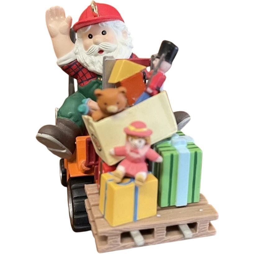 1992 The Holidays Give Me A Lift - First Issue in the "Holiday Overtime" Series Enesco Ornament (Santa Claus) 588865