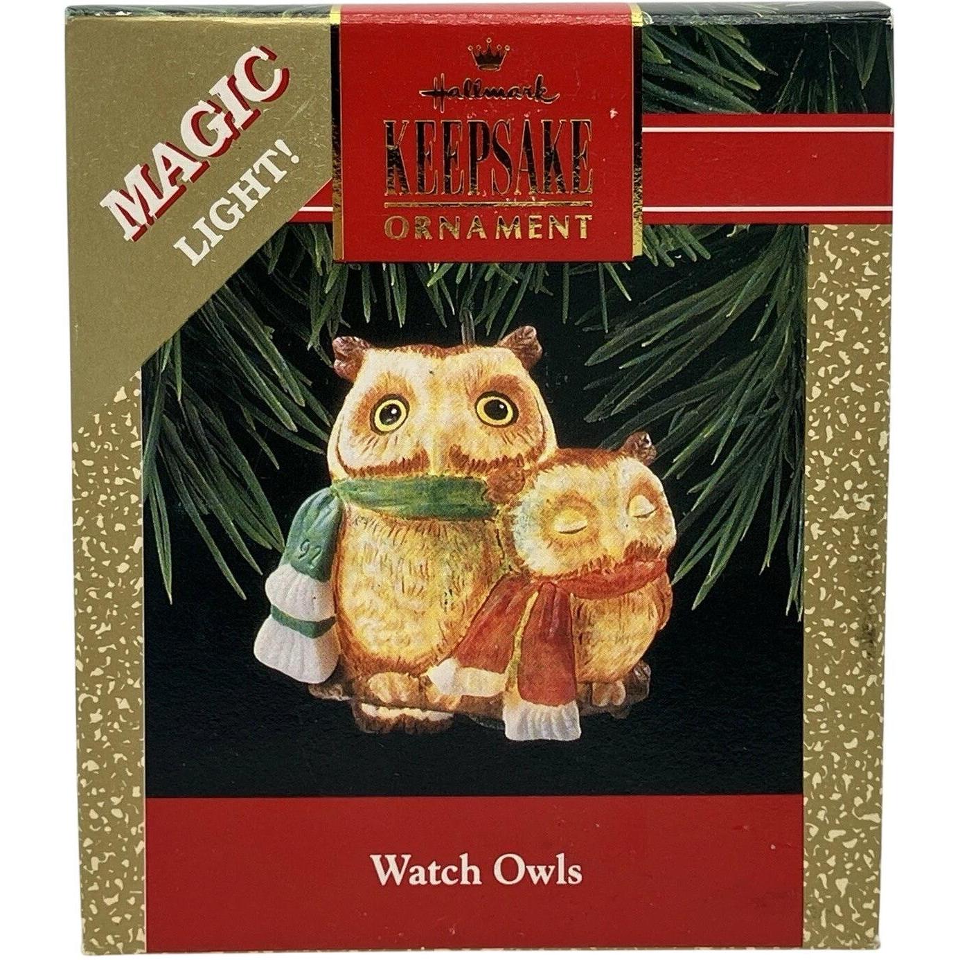 1992 Watch Owls Hallmark Ornament (Bird) QLX7084