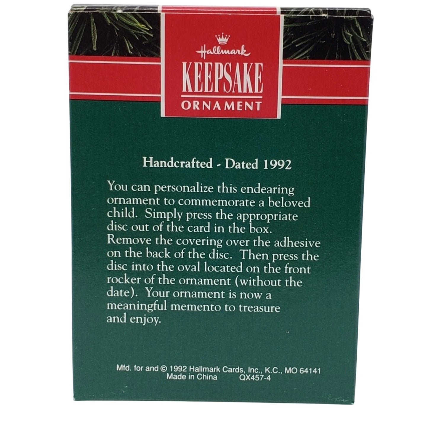 1992 A Child's Christmas Hallmark Ornament (Rocking Horse) QX4574