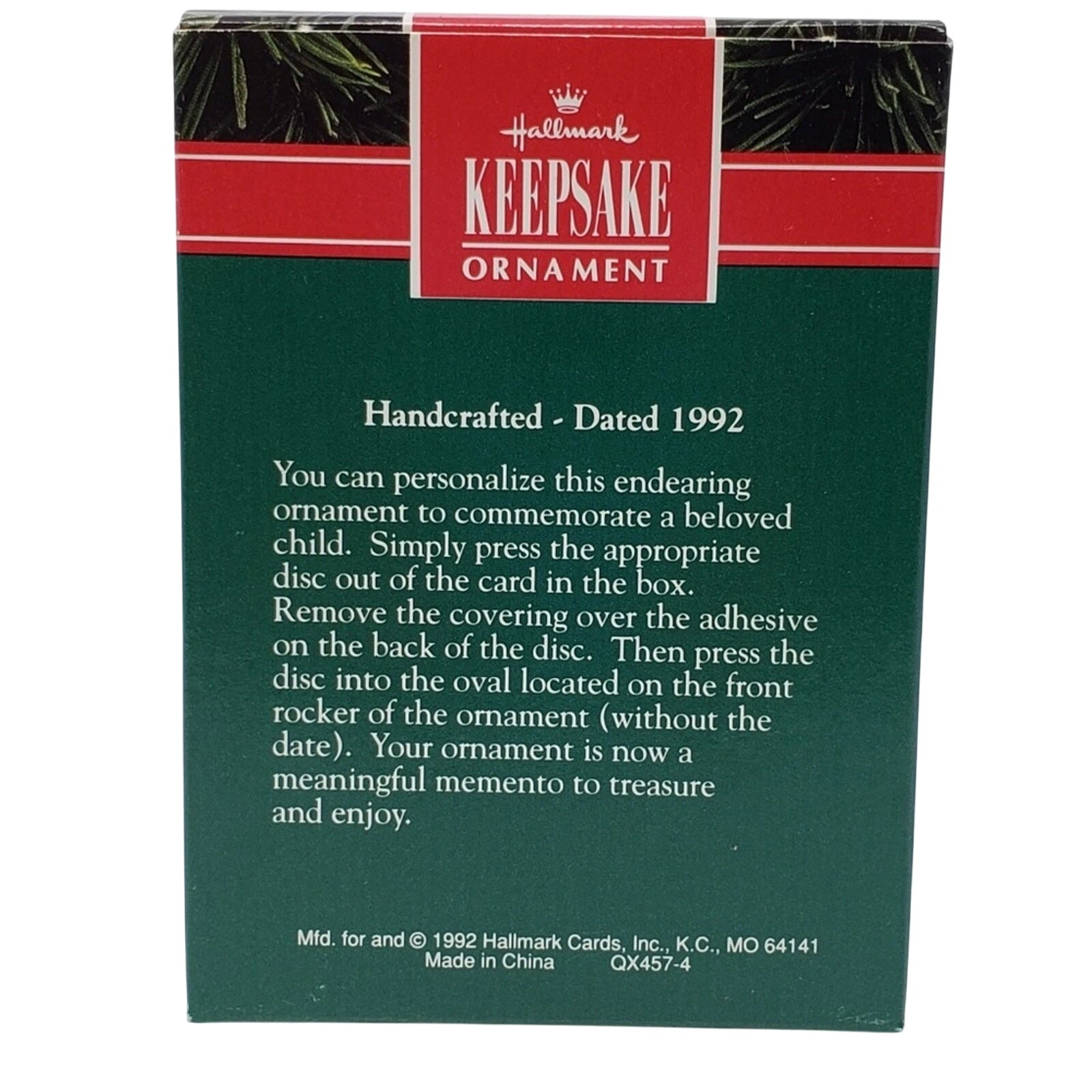 1992 A Child's Christmas Hallmark Ornament (Rocking Horse) QX4574